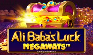 Imagem do jogo Ali Baba's Luck Megaways™ da plataforma lottofy